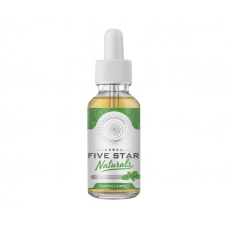 Five Star Naturals, CBD Tincture, Spearmint 30ml, 750mg, 2-Pack