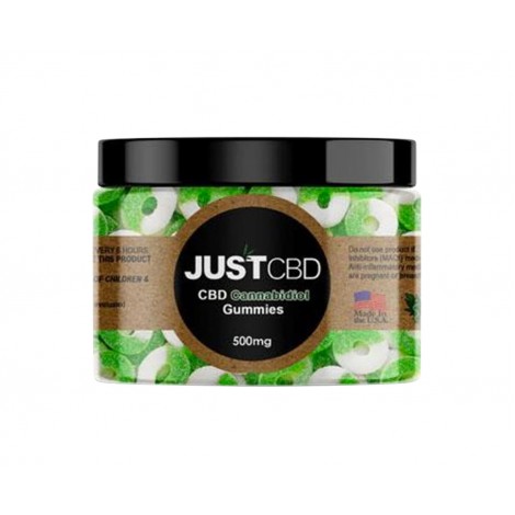 Just CBD, Gummies Apple Rings, 500mg